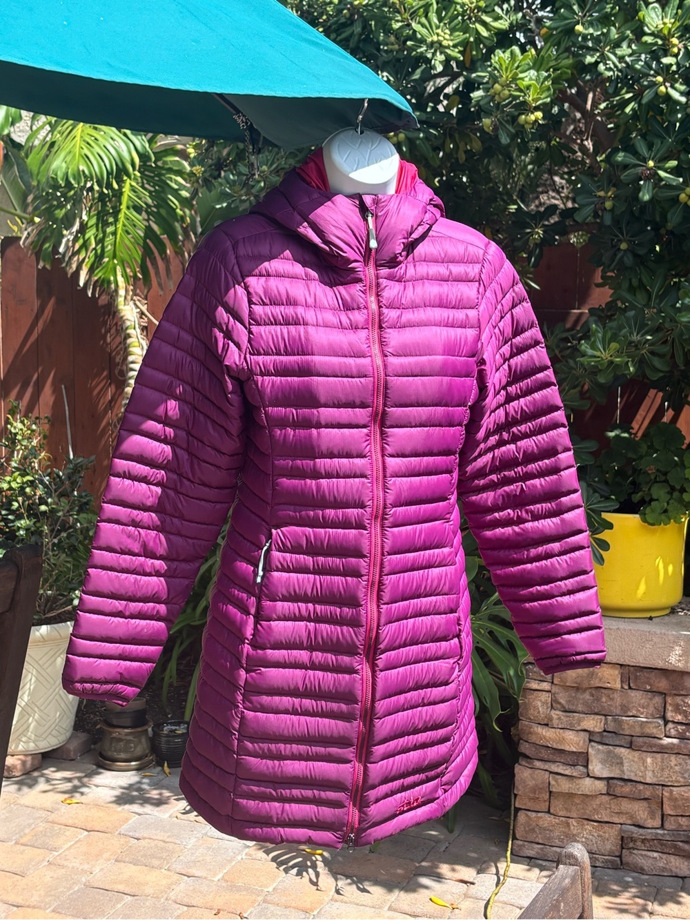 Stio Pinion 800 FP Down Parka Long Hooded Packable Puffer Coat - Violet Purple